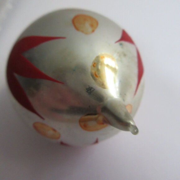 Hand Blown-Hand Painted Glass Tear Drop Christmas Ornament POLAND Vintage 3.5" - Picture 7 of 8